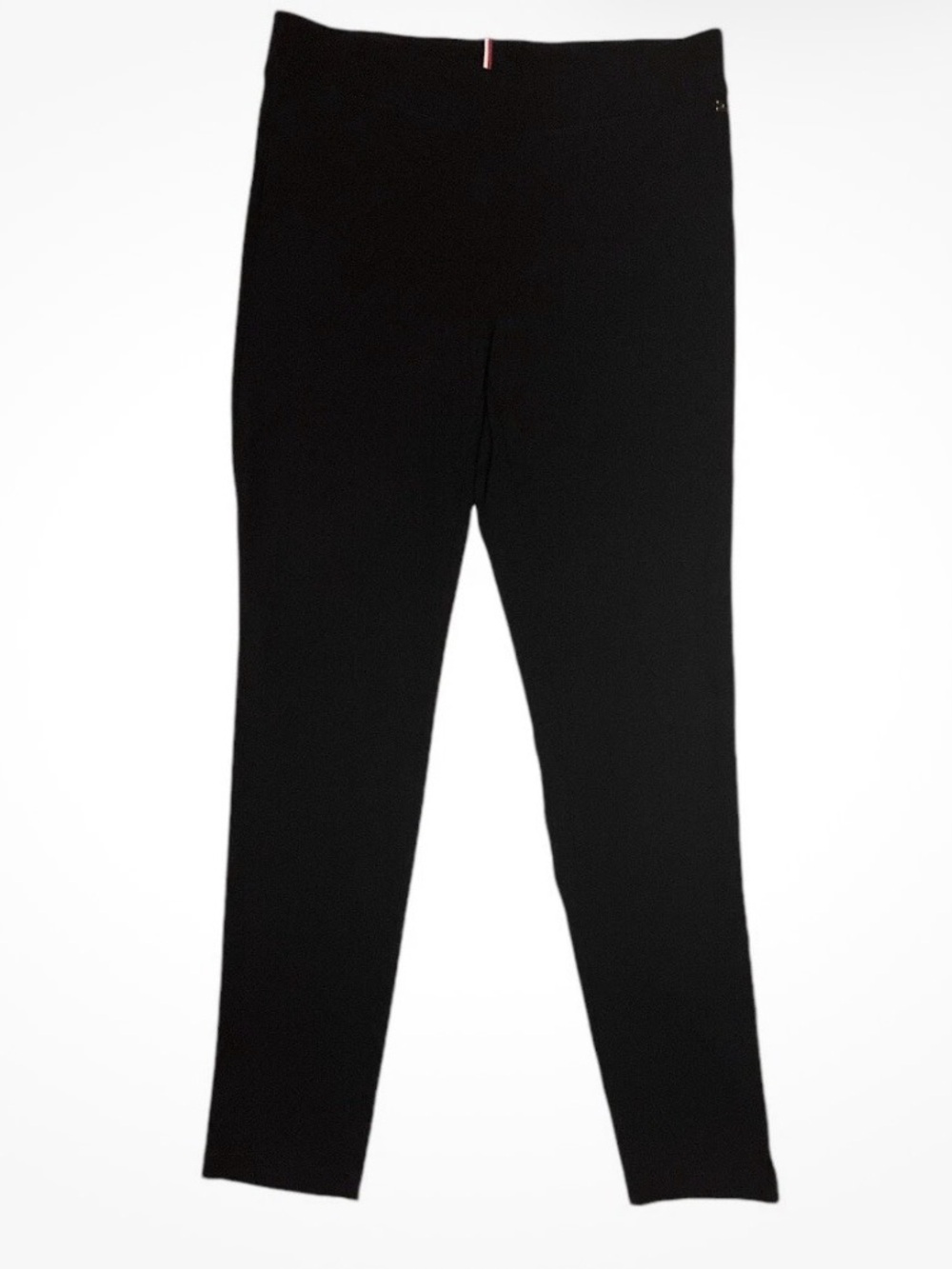 TOMMY HILFIGER SOLID SLIM PANTS PULL-ON WOMENS ELASTIC WAIST BLACK COLOR SIZE 6